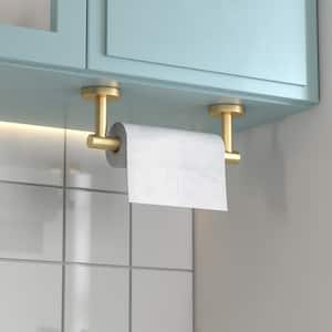 Wall Mount Post Toilet Paper Holder in Gold
