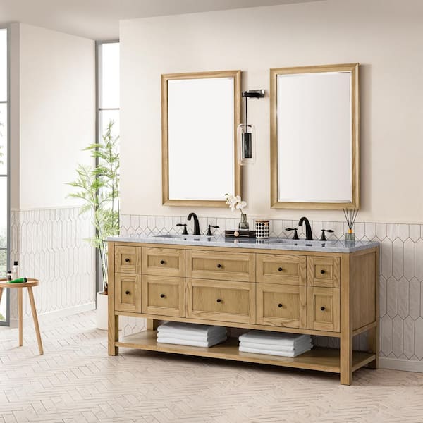 Breckenridge 71.9 in. W x 23.4 in. D x 33.0 in. H Bath Vanity Cabinet Without Top in Light Natural Oak