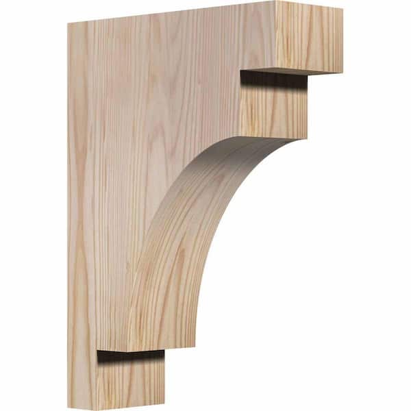 Ekena Millwork 3-1/2 in. x 10 in. x 14 in. Douglas Fir Mediterranean Smooth Corbel