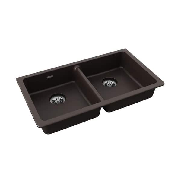 Elkay Quartz Classic 33 inch Undermount Sink, Mocha ELGUAD3319PDMC0