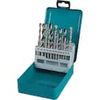 Assorted Drill Bit Set Metal Wood Masonry Straight Shank (18-Pieces) with  Metal Carry Case