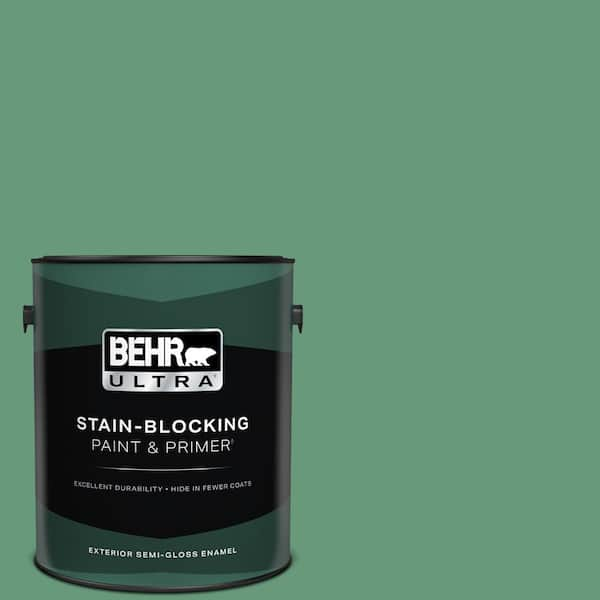 BEHR ULTRA 1 gal. #470D-5 Herbal Semi-Gloss Enamel Exterior Paint & Primer