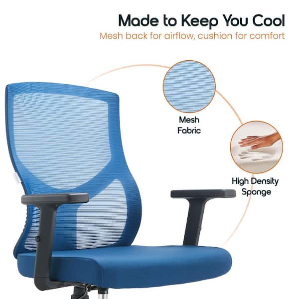 【地域限定送料込み】定価51,600円HRALEM CHAIR DENIM 2脚 Leisuremod Glen Cotton Office Chair Mesh Mid-Back Computer