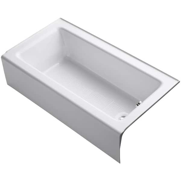 KOHLER Bellwether 60 in. x 32 in. Soaking Bathtub with Right-Hand Drain in White