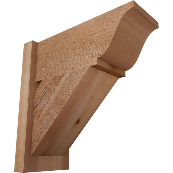 Ekena Millwork 8 in. x 18 in. x 18 in. Traditional Rough Sawn Western Red Cedar Outlooker