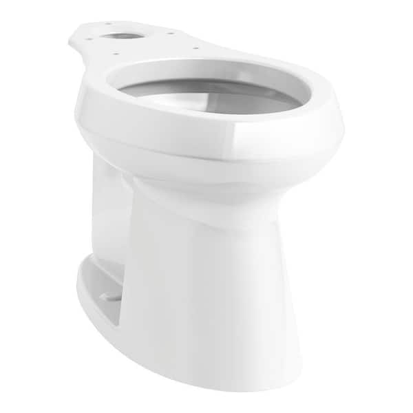 KOHLER Highline 12 in. Rough In Elongated Chair Height Toilet Bowl Only with Concealed Trapway in White, Seat Not Included