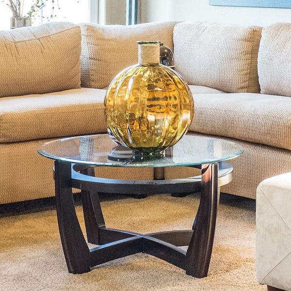 Glass Tabletop 36 Inch Round Glass Top Dining Table Round Dining - Main Image