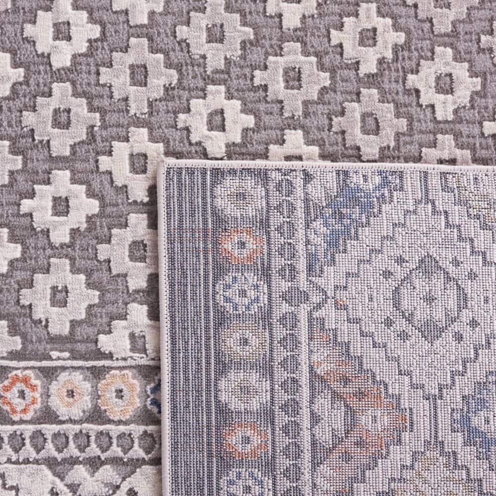 Gray Geometric Tufted 8' x 10' Wool Area Rug