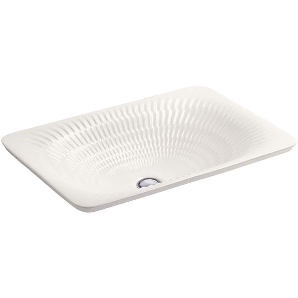 KOHLER K 17889 RL K8 ARTIST EDITIONS Diseño Derring En Lavabo De Baño Ovalado Bajo Montaje, Blanco Translúcido