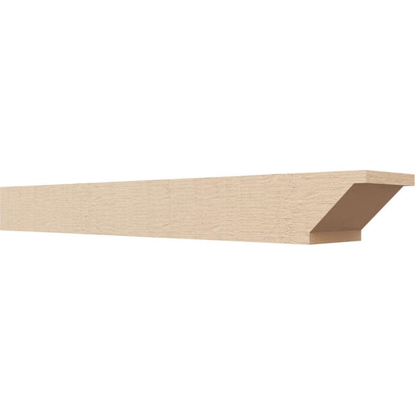 Ekena Millwork 6-in. x 4-in. x 36-in. Burlington Woodgrain, Primed Tan Timberthane Polyurethane Rafter Tail Brace