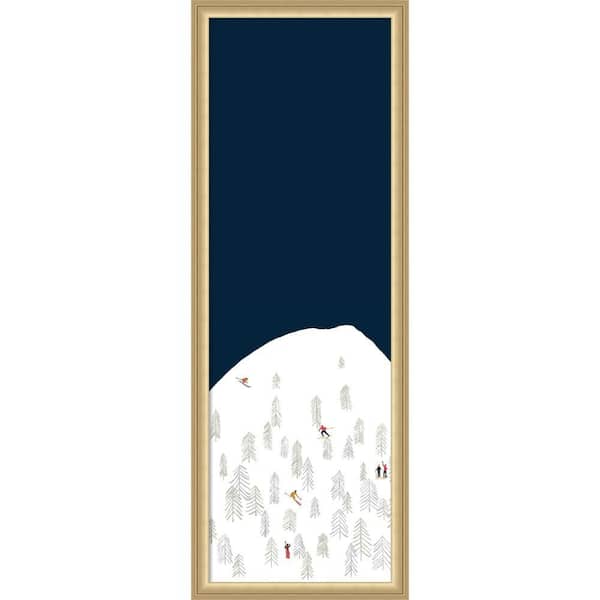 Florence 38 in. x 14 in. Gold Plastic Framed Canvas Magnetic Memo Board