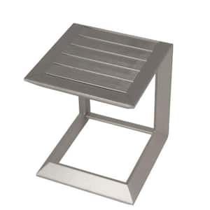 Silver Square All Aluminum Outdoor Coffee Table