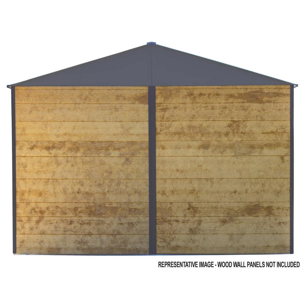 Gray Peak 8'x10' Steel-Wood Hybrid Outdoor Storage Shed Kit