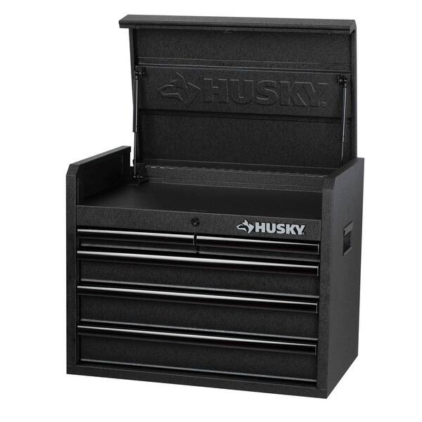 Husky 26 in. W x 15.9 in D Standard Duty 5-Drawer Top Tool Chest in Textured Black