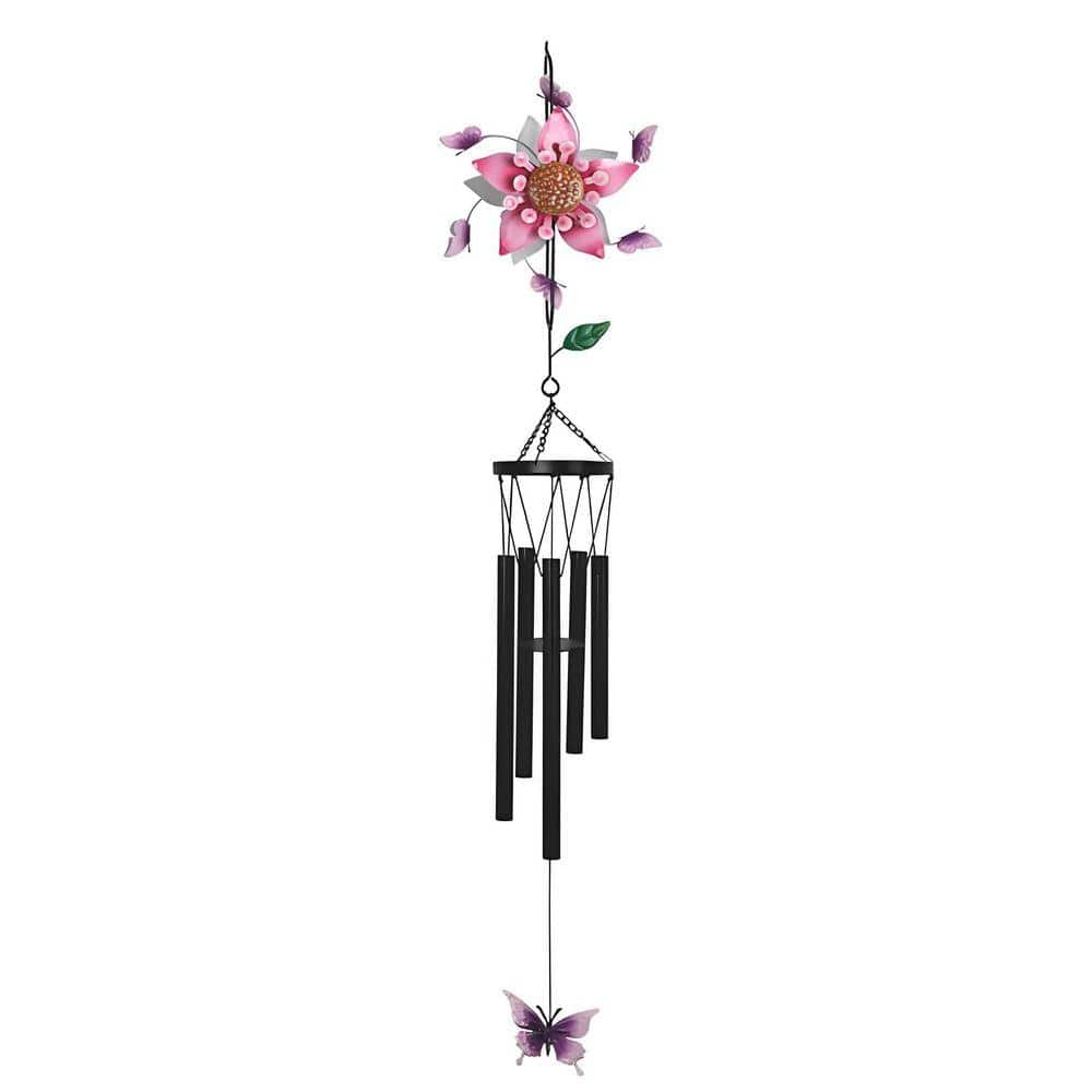 FC Design 41 in. Long Flower with Butterfly Wind chime GSC9998860