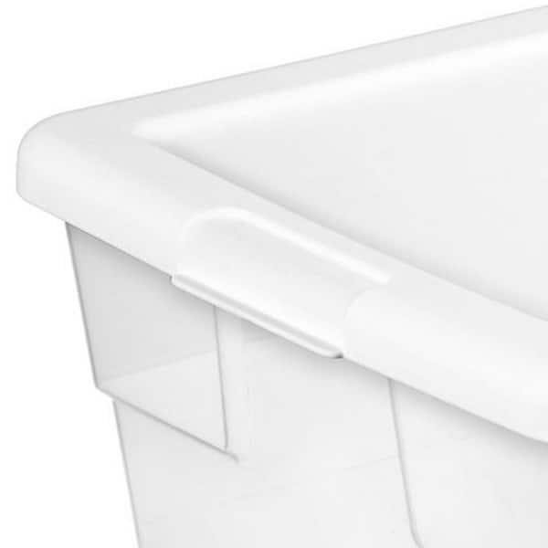 Sterilite 16 qt Single Box Modular Stacking Storage Drawer Container (24 Pack)