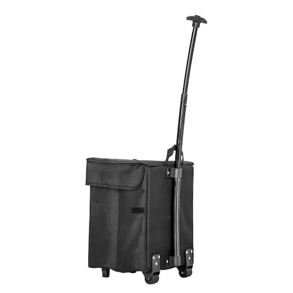 BLACK Collapsible Rolling Utility Cart Basket Groc... dbest products Smart Cart 
