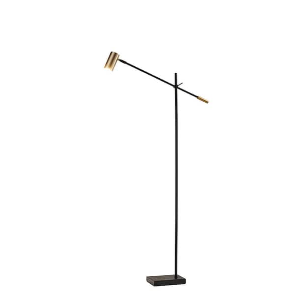 63 In Antique Brass Collette Led Floor, Antique Brass Apothecary Floor Lamp