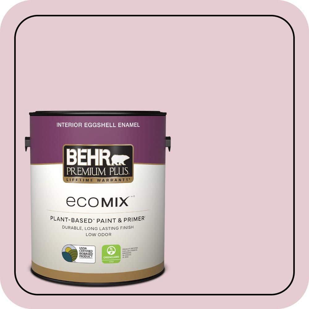 1 gal. #100C-2 Cool Pink Eggshell Enamel EcoMix Plant-Based Interior Paint & Primer price history on PriceWatchPro