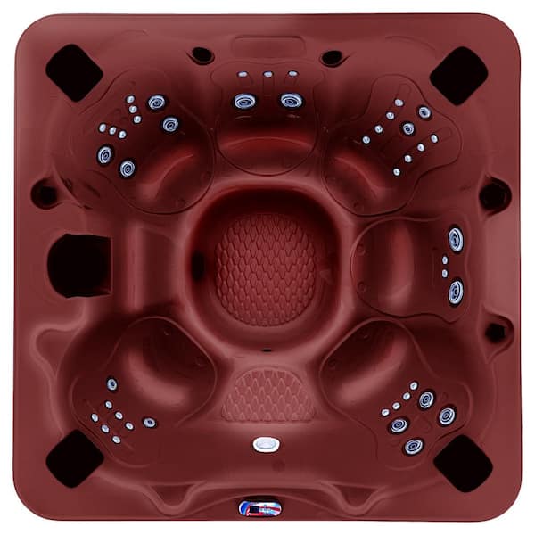 American Spas 7-Person 45-Jet 240-Volt Premium Acrylic Bench Spa Standard Hot Tub with Ozonator and Bluetooth Sound System