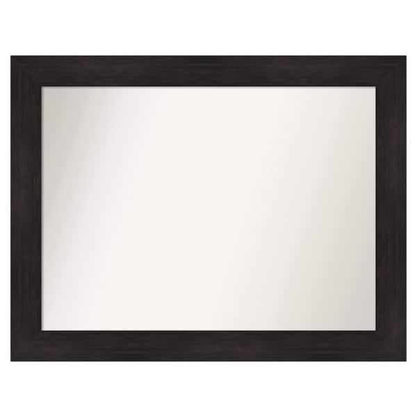 Amanti Art Furniture Espresso 39.75 in. x 30.75 in. Custom Non-Beveled Satin Recyled Polystyrene Bathroom Vanity Wall Mirror