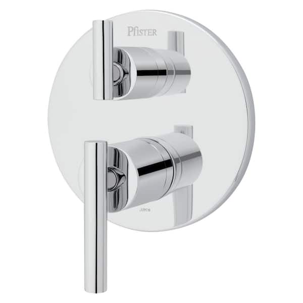 Pfister Contempra 2-Handle Stacked Diverter Valve Trim Kit in Polished Chrome (Valve Not Included)