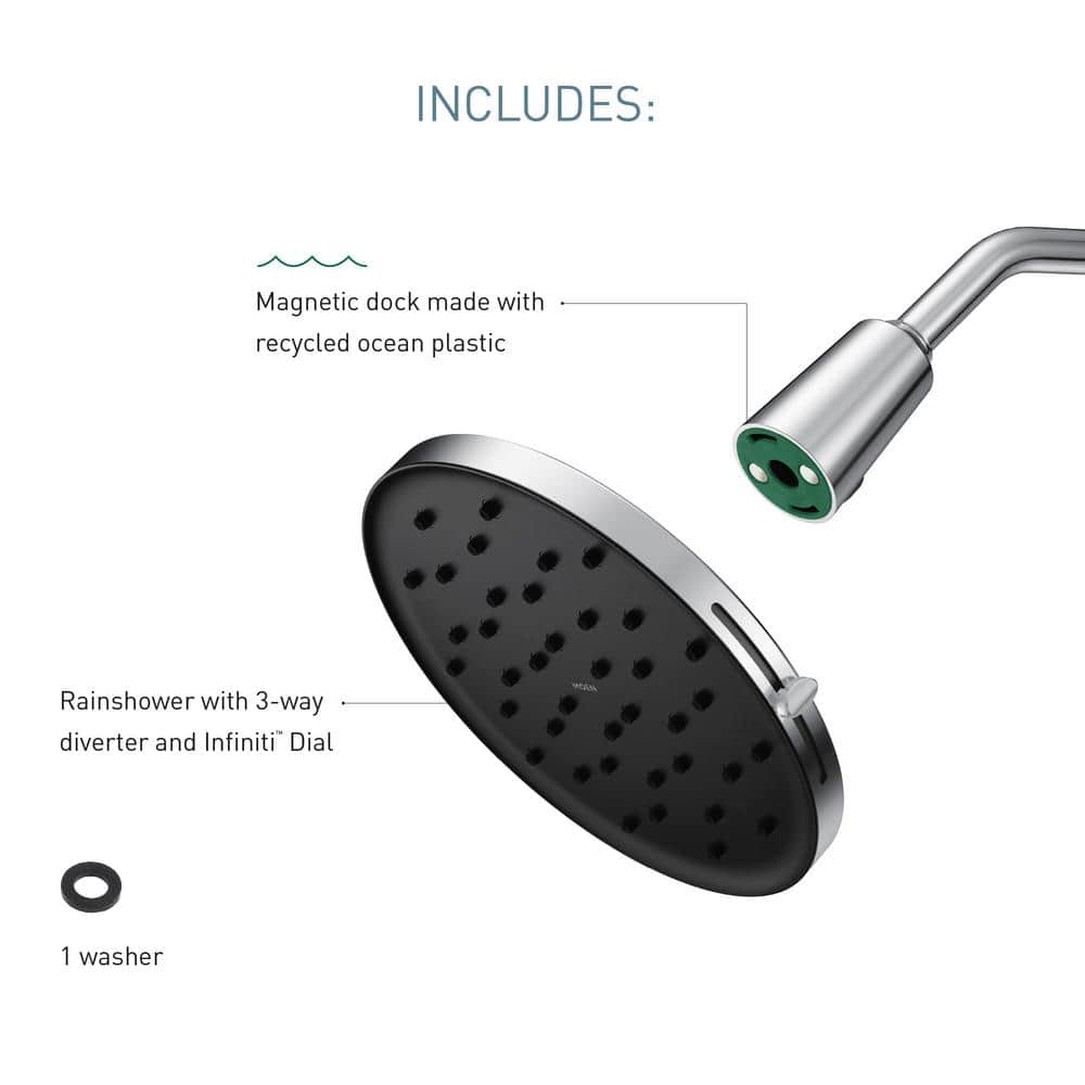 Verso Magnetix Chrome 9" Round Rain Shower Head