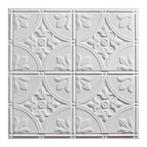 23.75in. X 23.75in. Antique Lay In Vinyl White Ceiling Panel (Case of 12)