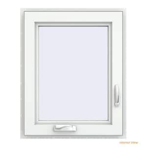 23.5 in. x 29.5 in. V-4500 Series White Vinyl Right-Handed Casement Window with Fiberglass Mesh Screen