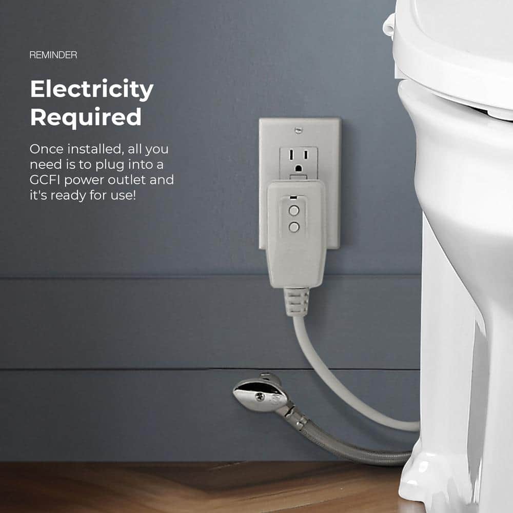Calero White Electric Bidet Elongated Toilet Seat