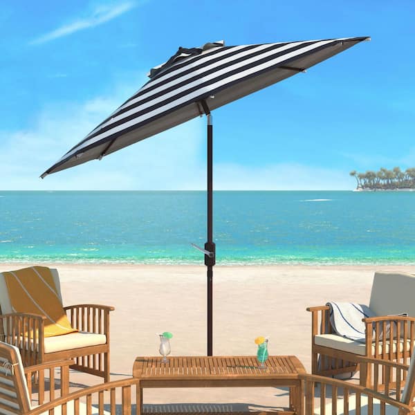 9 foot navy patio umbrella Auto-Tilt Market Jockey Red Add vibrant shade to your patio Safavieh Zimmerman 9 ft Crank