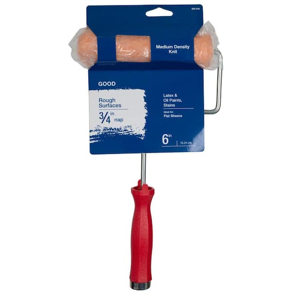 Unbranded 6 in. x 3/4 in. Polyester Knit Mini Paint Roller with Frame