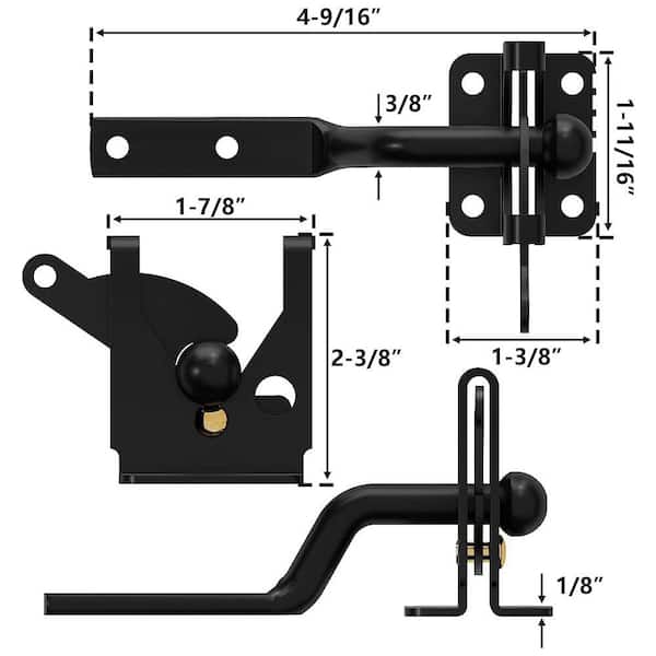 Buy SANKINS Thumb Gate Latch Hardware For Wooden Fence Heavy Duty, Self Locking Fence Latch Kit With Handle Door Latch Gate Lock Kit For Wooden Vinyl - View #9