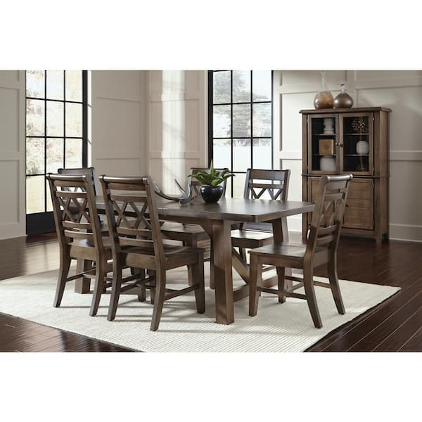 International Concepts Canyon Graphite Wood X-Back Dining Chair (Set of 2)