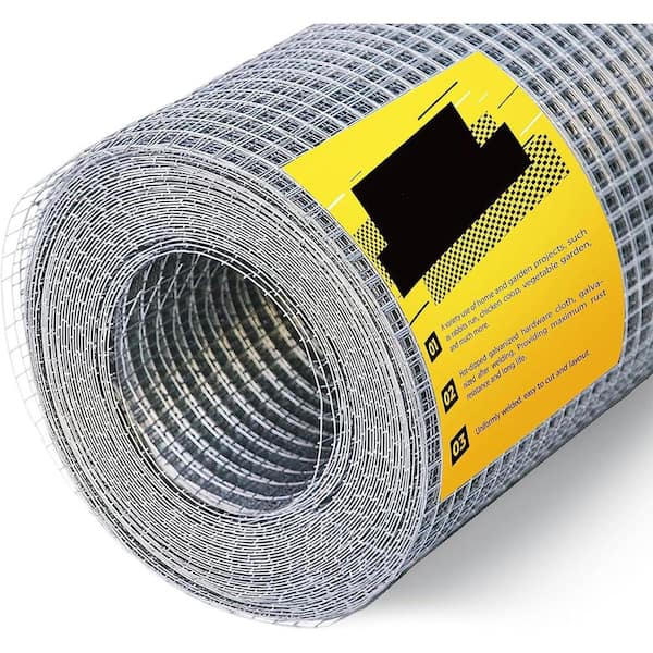 Hardware Cloth 23Gauge 1/4in Opening 16in x 8ft Roll 304 Stainless Steel Mesh for Animal Fencing and Plant Protection