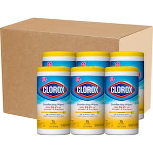 75-Count Crisp Lemon Scent Bleach Free Disinfecting Wipes (6-Pack)