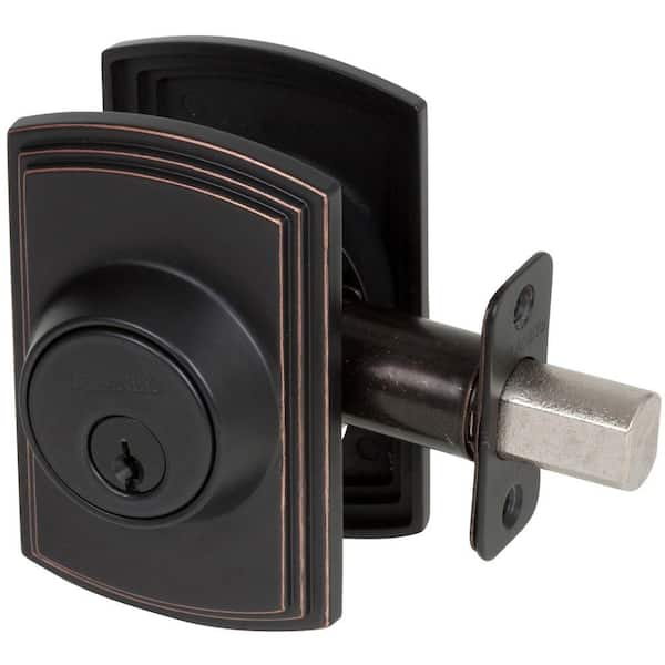 DELANEY HARDWARE Italian Collection Single Cylinder Edged Bronze Deadbolt