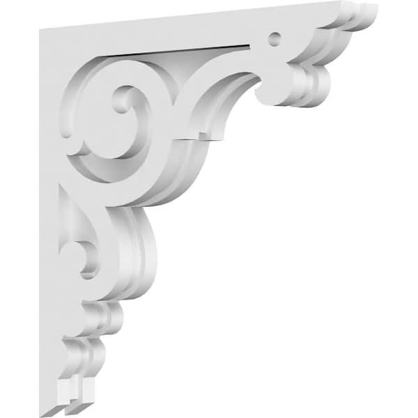 Ekena Millwork 1-7/8 in. x 14 in. x 14 in. PVC Hurley Corbel
