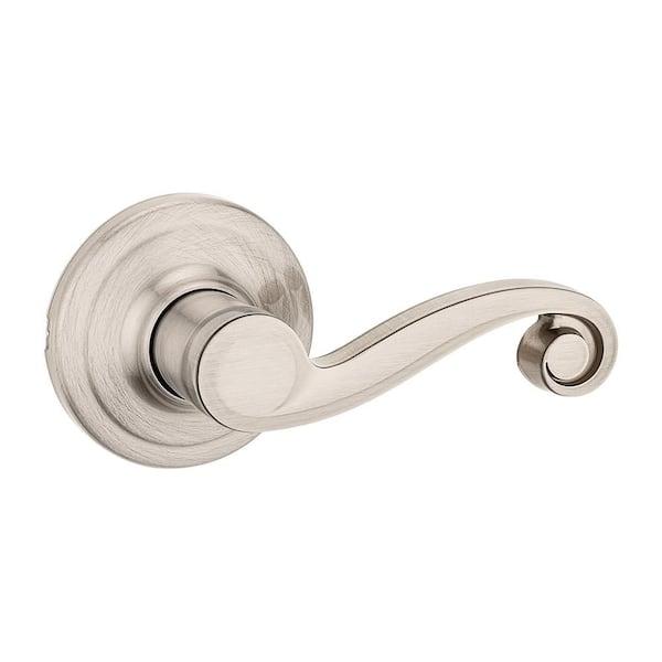 Lido Satin Nickel Right-Handed Half-Dummy Hall Closet Door Handle