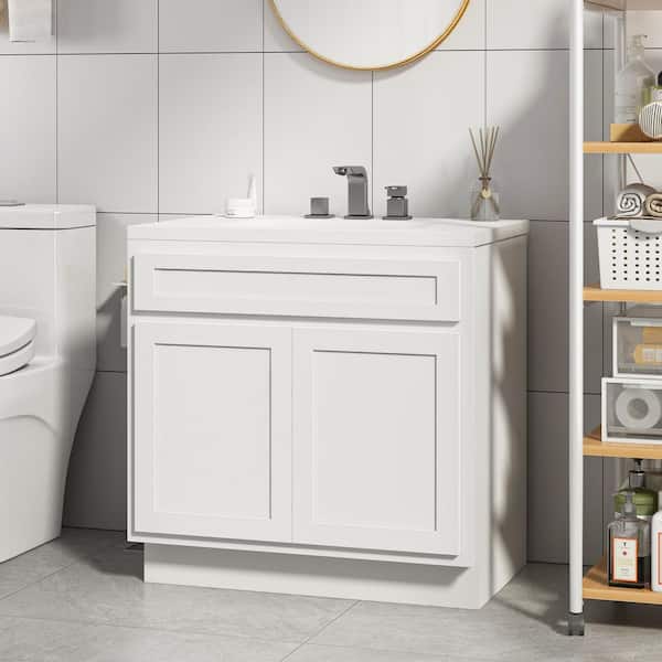 Vanity Art 39 in. W x 21 in. D x 32.5 in. H 2-Doors Bath Vanity Cabinet Only in White