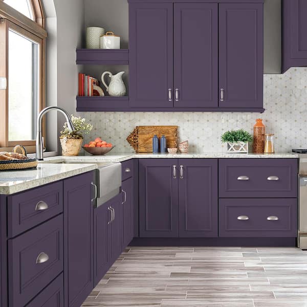 1 qt. #M560-7 Muscat Grape Semi-Gloss Enamel Interior/Exterior Cabinet, Door & Trim Paint