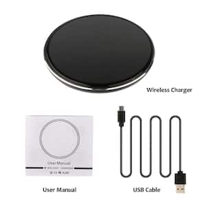 Black Ultra-Slim 5W Wireless Charger for iPhone XS MAX/XR/XS/X/8/8 Plus