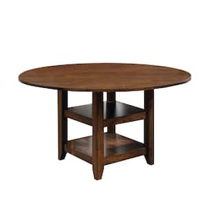 Modern Style 65 in. Brown Wooden 4 Legs Counter Height Dining Table Set Seats 4
