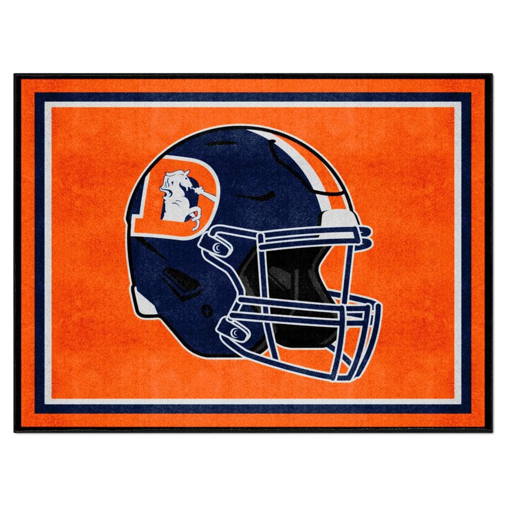 FANMATS Denver Broncos Orange 5 ft. x 8 ft. Plush Area Rug 36176 - The Home  Depot