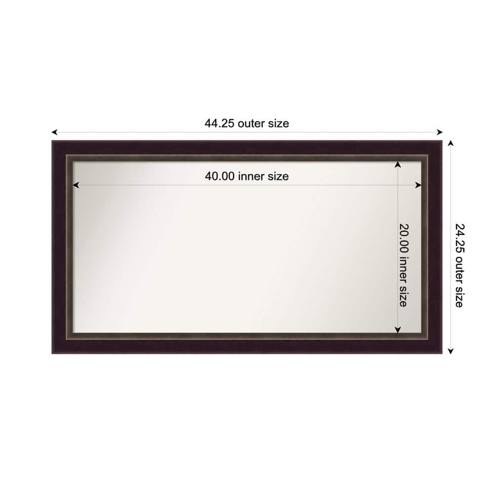 Signore Bronze 44.25 in. x 24.25 in. Custom Non-Beveled Wood Framed Bathroom Vanity Wall Mirror price history on PriceWatchPro