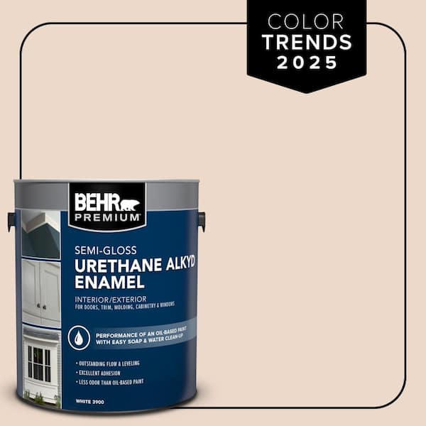 BEHR PREMIUM 1 gal. #S210-1 Nutmeg Frost Urethane Alkyd Semi-Gloss 