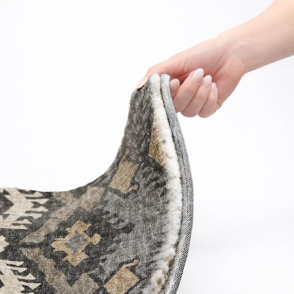 Dream Shag Premium Machine Washable Abstract ADS108 Desert 8 ft. x 10 ft. Area Rug