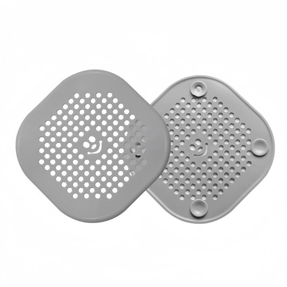 0.04 in. H x 5.51 in. W x 5.51 in. D Silicone Drain Hair Catcher for Shower, Kitchen, and Bathroom Tub, Grey (2-Pack) price history on PriceWatchPro