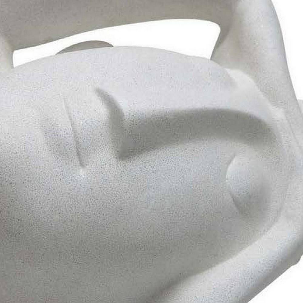 16-Inch White Resin Contemporary Head Figurine Statuette