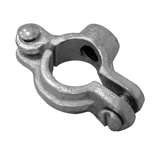 JONES STEPHENS 1/2 in. Zinc Plated Hinged Split Ring for 3/8 in. Rod (For Iron Pipe)